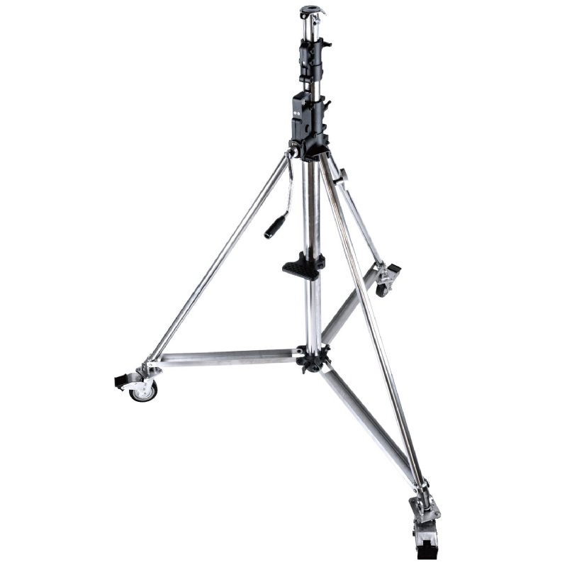 KUPO Heavy Duty Wind-Up Stainless Steel Stand W/ Braked Caster