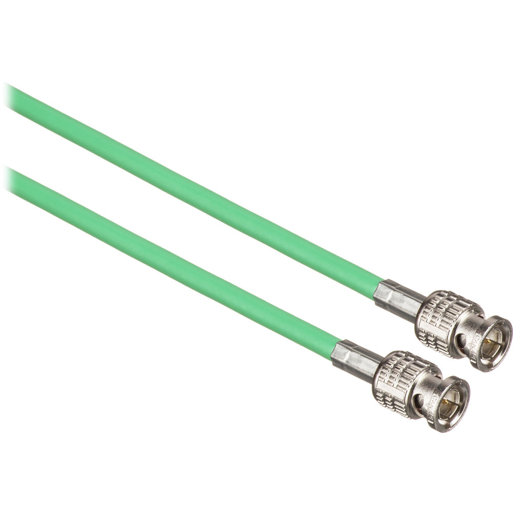 Canare 100' L-3CFW RG59 HD-SDI Coaxial Cable with Male BNCs (Green)