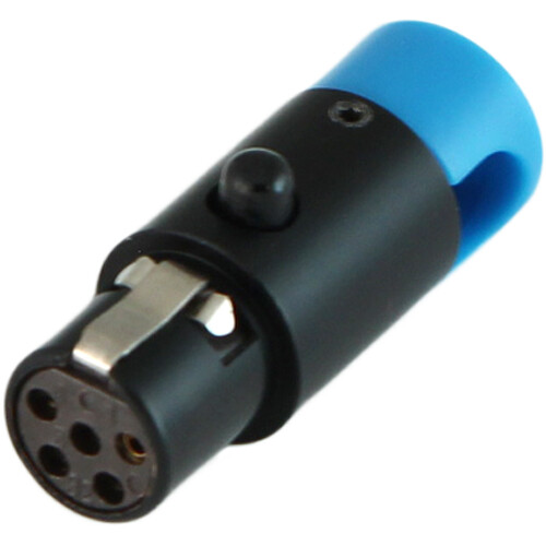Cable Techniques LPS Low-Profile Right-Angle TA5F Female Connector (Multi-Position Outlet, Large Blue Cap)