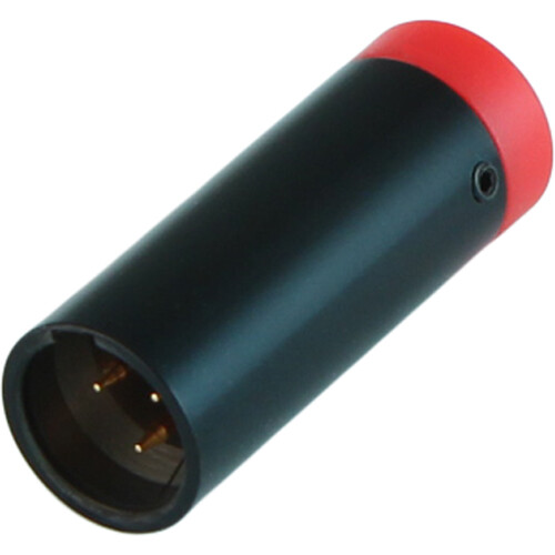 Cable Techniques Low-Profile Right-Angle Mini-XLR 3-Pin Male Connector with Adjustable Exit (Standard Outlet, Red Cap)