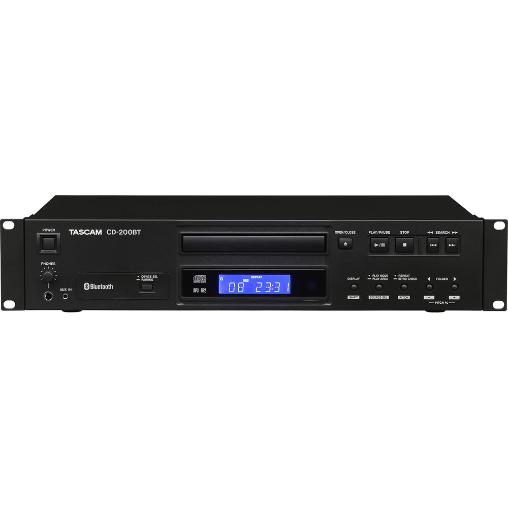 TASCAM CD-200BT Rackmount CD Player With Bluetooth Receiver