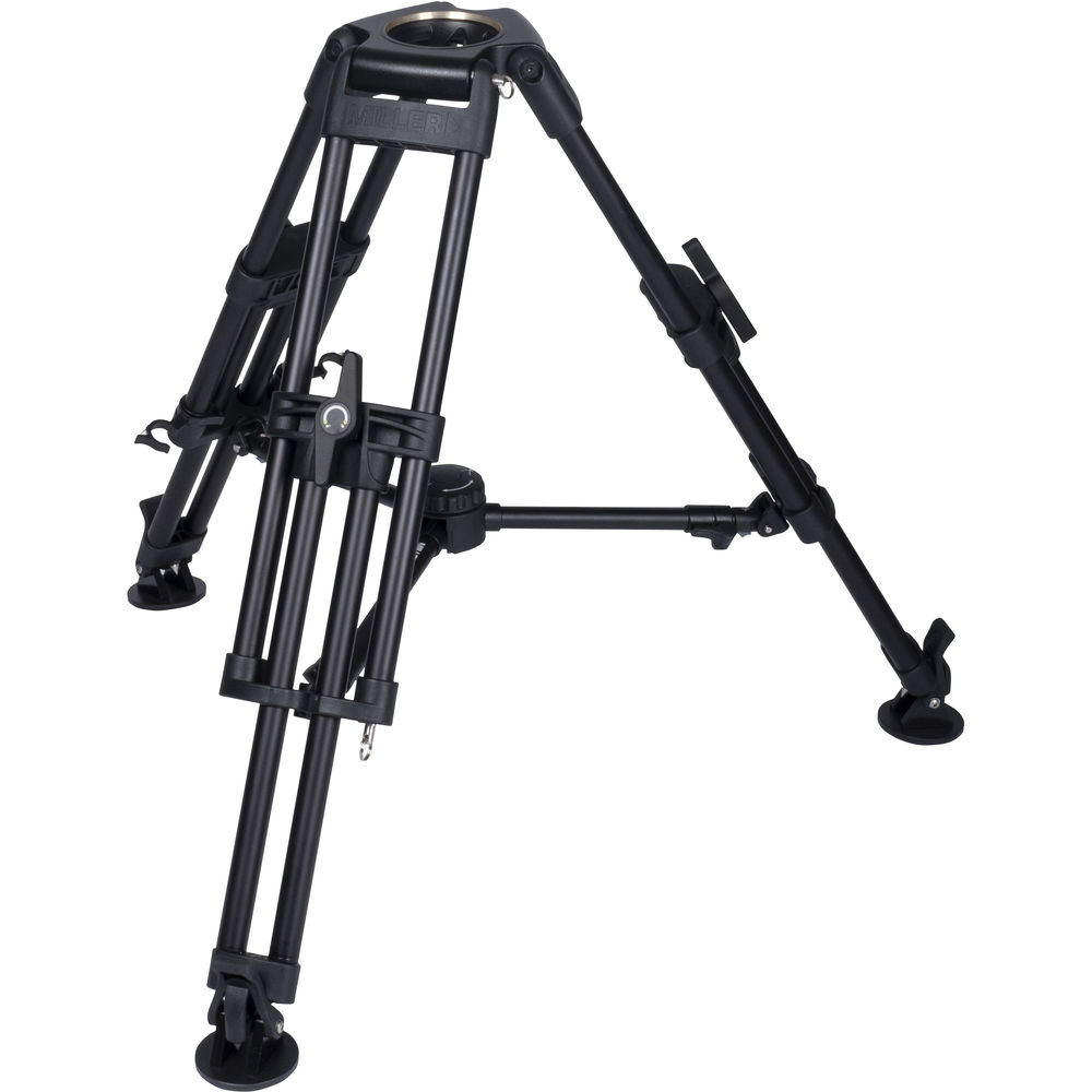 Miller HDC 100 1-Stage Short Metal Alloy Tripod (Mid-Level Spreader Ready)