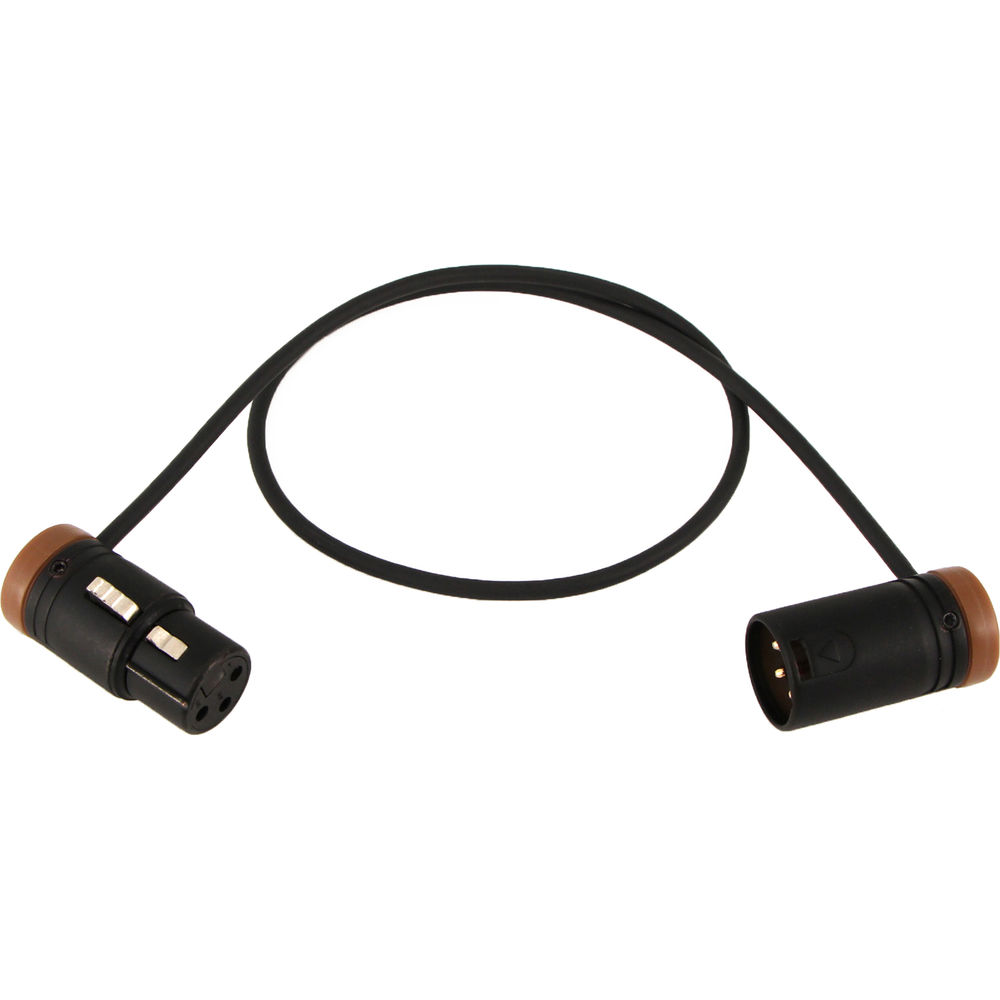 Cable Techniques Low-Profile, 3-Pin XLR Female to 3-Pin XLR Male Adjustable-Angle Cable (Brown Caps, 24")