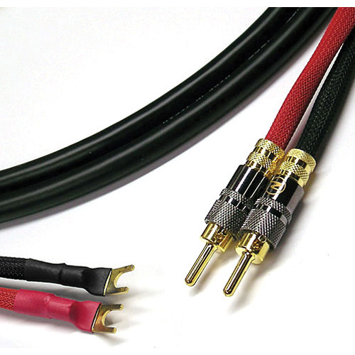 Canare 11 AWG 4S11 Speaker Cable with 2 Banana To 2 Spade Connectors (10')
