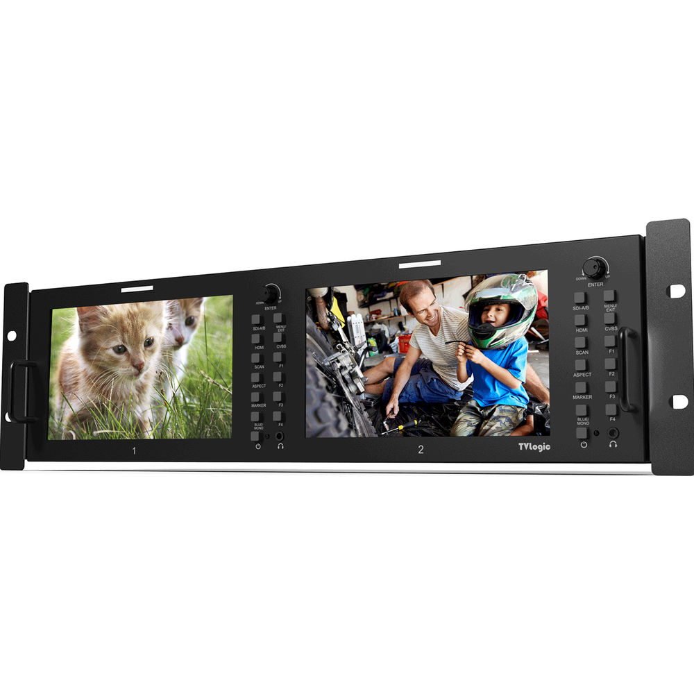 TVLogic RKM-270A Dual 7" HD/SD Multichannel LCD Rack Monitor