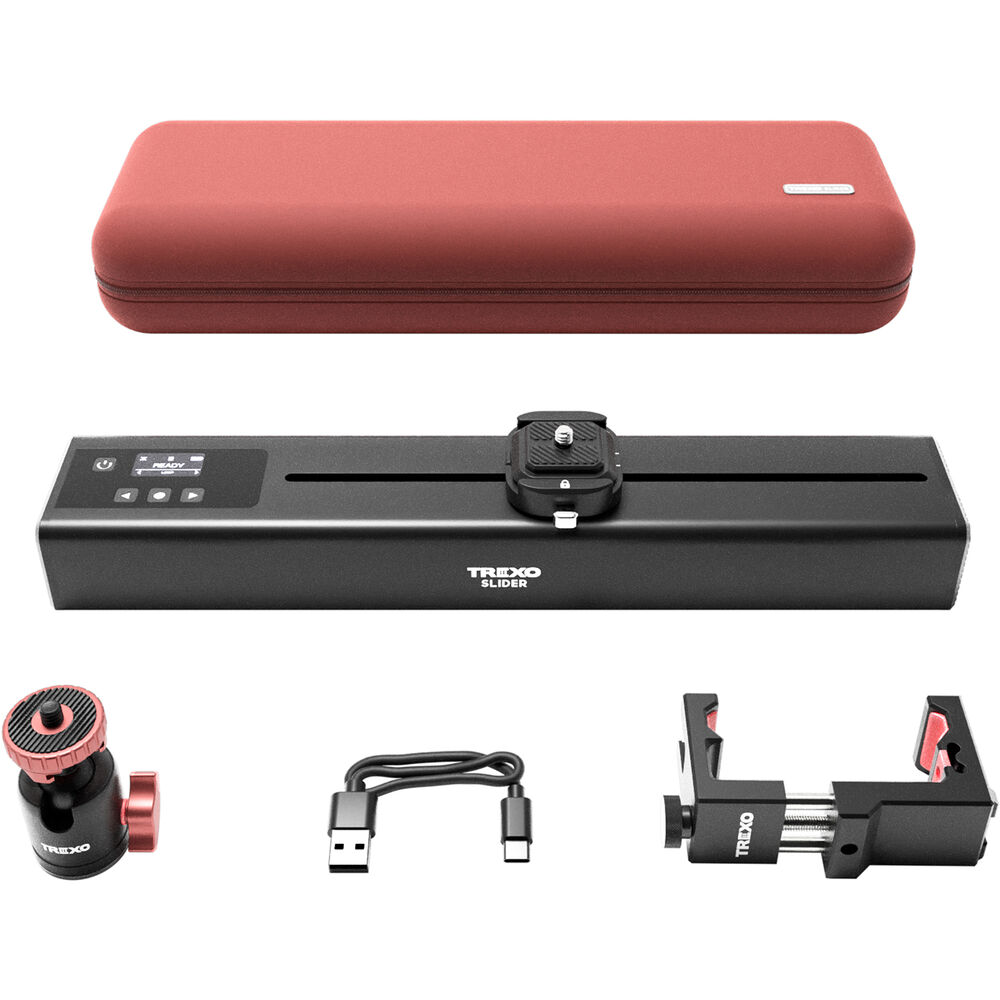 TREXO Smart Camera Slider Bundle with Support Accessories and Carry Case