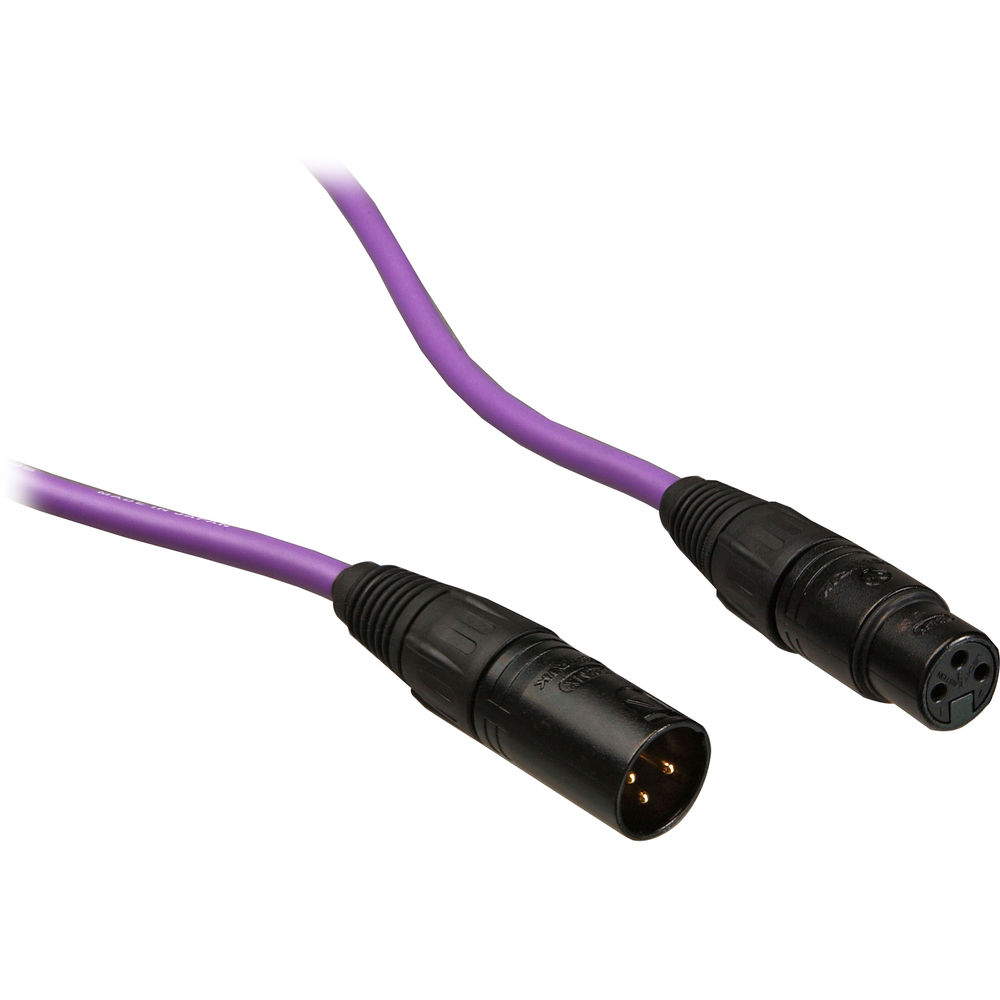 Canare L-4E6S Star Quad XLRM to XLRF Microphone Cable (25', Purple)