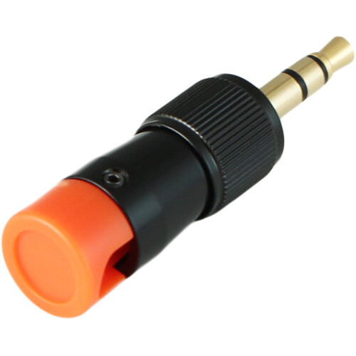 Cable Techniques CT-LPS-T35L-N Low-Profile Right-Angle 3.5mm TRS Screw-Locking Connector (Orange)