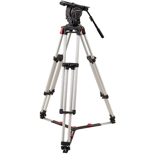 OConnor Ultimate 2575D Head & Cine HD Mitchell Top Plate Tripod System with Floor Spreader