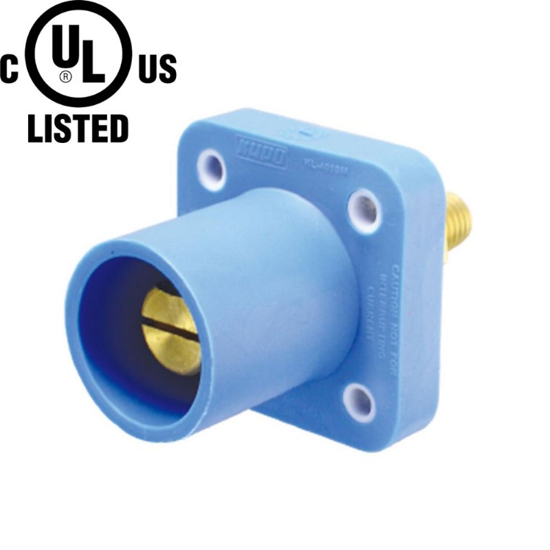 KUPO K-LOK 400A Single-pole Stud Male Receptacle- Blue