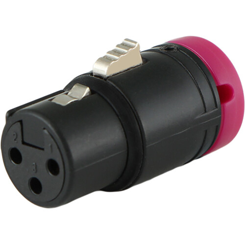Cable Techniques Low-Profile Right-Angle XLR 3-Pin Female Connector (Standard Outlet, A-Shell, Purple Cap)