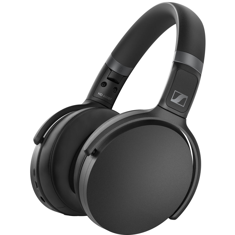 Sennheiser HD 450BT Noise-Canceling Wireless Over-Ear Headphones (Black)