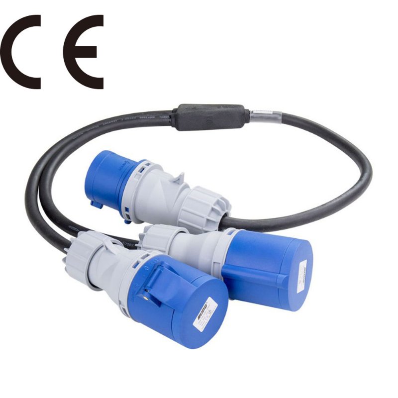 KUPO Y-SPLITTER W/4.0MM/3C CABLE IN PARALLEL WIRED (CEE FORM)