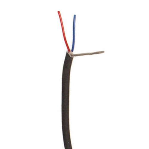 Cable Techniques CT-RAWCB-272-5 Premium Raw Cable for Low-Profile Connectors (Black, 2.7mm OD, 2 Conductors, 16.4')