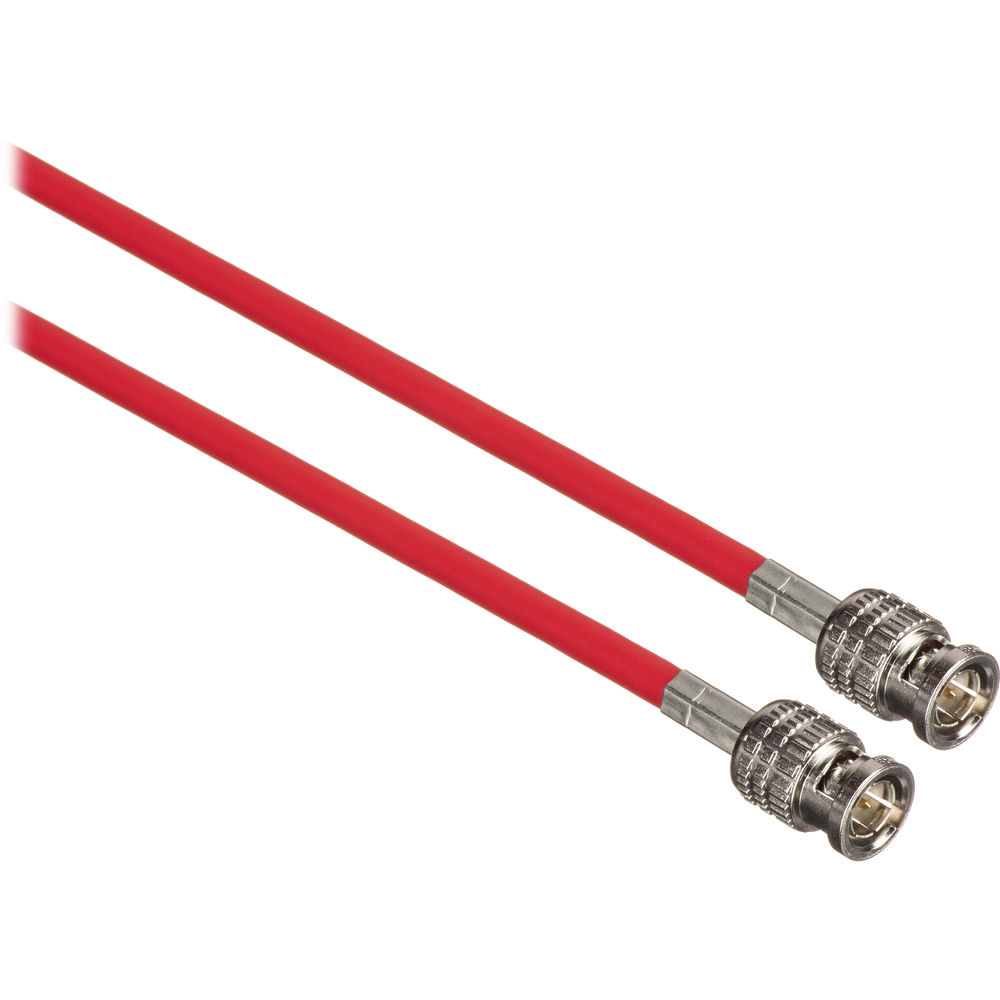 Canare 15' L-3CFW RG59 HD-SDI Coaxial Cable with Male BNCs (Red)