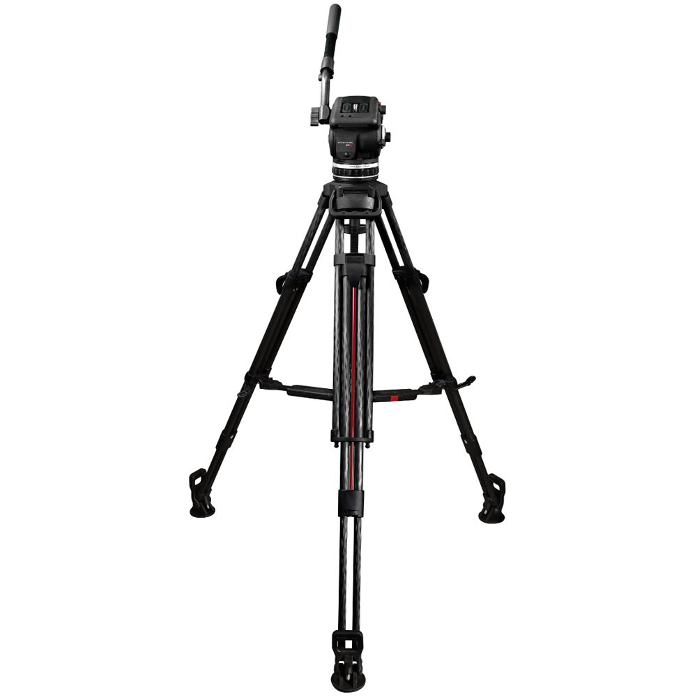 Cartoni Focus 18 Tripod System with 2-Stage Aluminum Legs, Mid-Level Spreader, and Bag