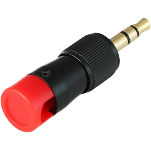 Cable Techniques CT-LPS-T35L-R Low-Profile Right-Angle 3.5mm TRS Screw-Locking Connector (Red)