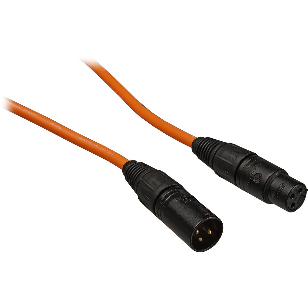 Canare L-4E6S Star Quad XLRM to XLRF Microphone Cable (10', Orange)