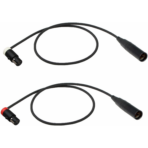 Cable Techniques Low-Profile Straight TA3F to TA3M Mini XLR Cables (15", Pair)