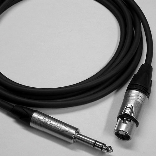 Canare Star Quad 3-Pin XLR Female to 1/4" TRS Male Cable (Black, 20')
