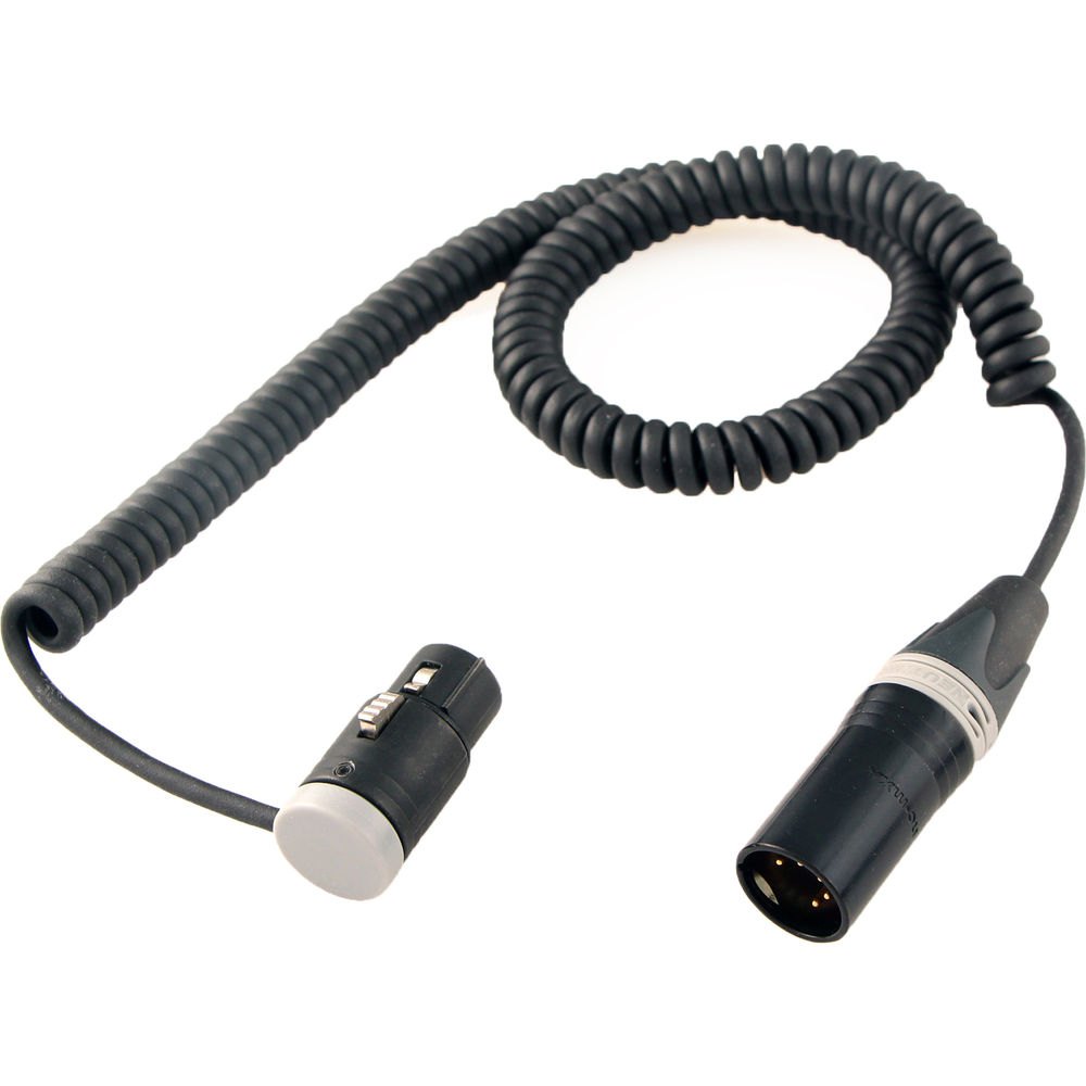 Cable Techniques Stereo Coiled Boom-to-Mixer Cable - Low-Profile XLR 5-Pin Female to Straight XLR 5-Pin Male (18" to 6')