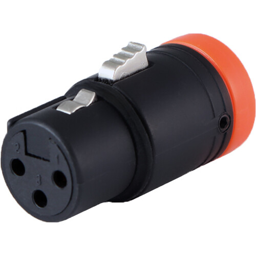 Cable Techniques Low-Profile Right-Angle XLR 3-Pin Female Connector (Standard Outlet, B-Shell, Orange Cap)