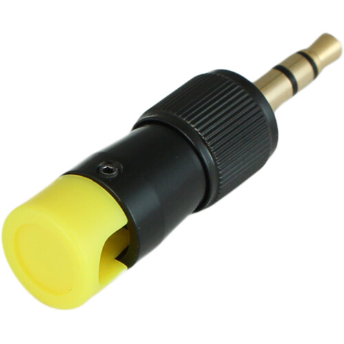 Cable Techniques CT-LPS-T35L-Y Low-Profile Right-Angle 3.5mm TRS Screw-Locking Connector (Yellow)