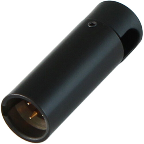 Cable Techniques Low-Profile Right-Angle Mini-XLR 3-Pin Male Connector with Adjustable Exit (Large Outlet, Black Cap)