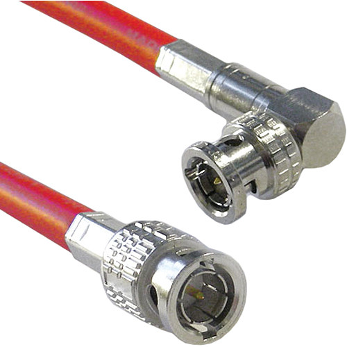 Canare Male to Right Angle Male HD-SDI Video Cable (Red, 175')