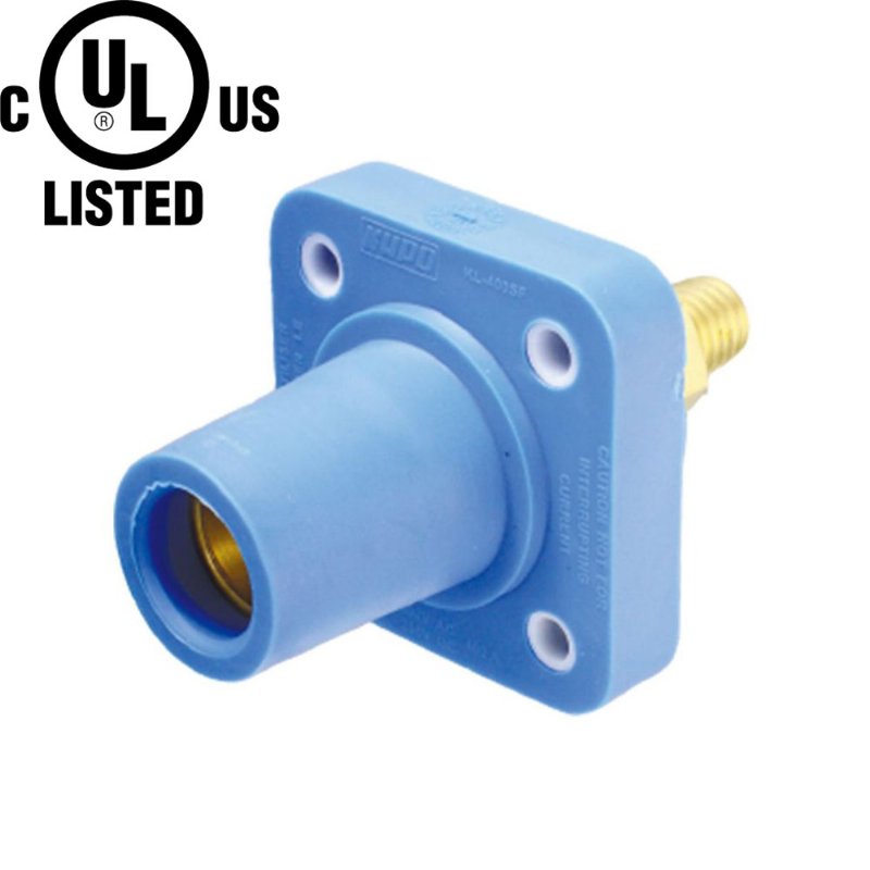 KUPO K-LOK 400A Single-pole Stud Female Receptacle- Blue