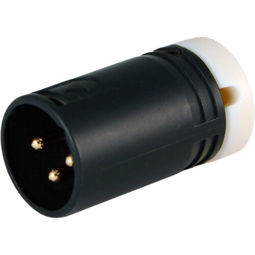 Cable Techniques Low-Profile Right-Angle XLR 3-Pin Male Connector (Standard Outlet, A-Shell, White Cap)