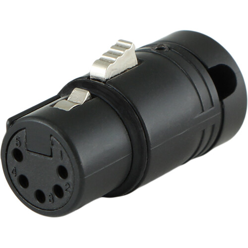 Cable Techniques Low-Profile Right-Angle XLR 5-Pin Female Connector with Adjustable Exit (Large Outlet)
