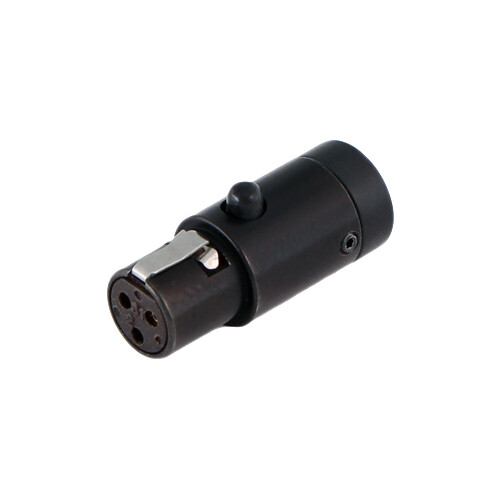 Cable Techniques LPS-TA3-180 Low-Profile Right-Angle TA3F (Black Cap, 5mm)