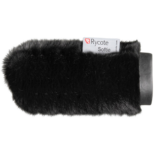 Rycote Standard Hole Short Fur Softie Windshield (4.7" Long, 0.7 to 0.8" Diameter Hole, Black)