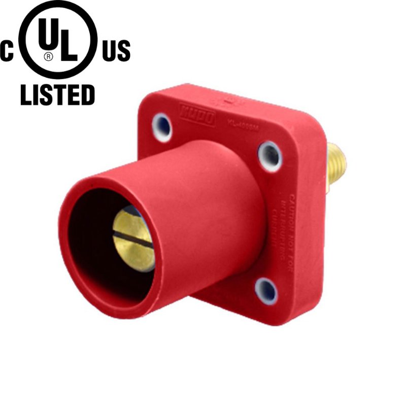 KUPO K-LOK 400A Single-pole Stud Male Receptacle- Red