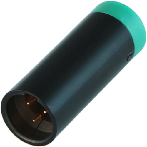 Cable Techniques Low-Profile Right-Angle Mini-XLR 3-Pin Male Connector with Adjustable Exit (Standard Outlet, Green Cap)