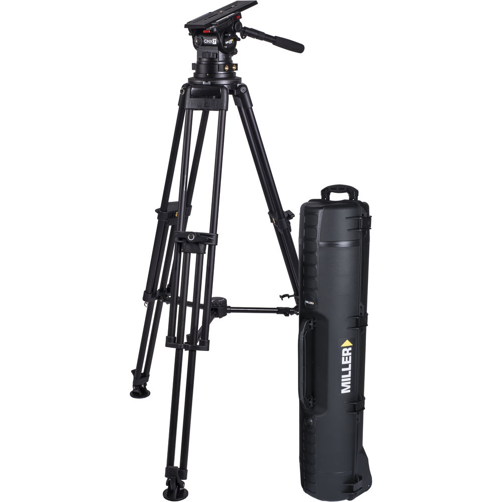 Miller CiNX 7 & HDC MB 1-Stage Aluminum Tripod System with Mitchell Base Adapter & Mid-Spreader