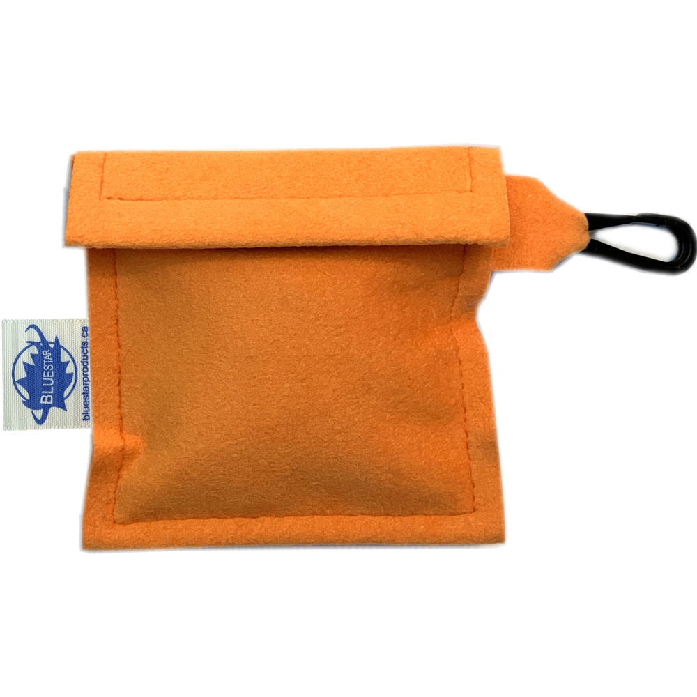 Bluestar Lens Cleaning Cloth with Ultrasuede Orange Storage Pouch