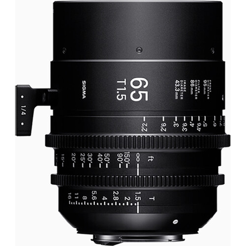 Sigma 65mm T1.5 FF High-Speed Cine Prime Lens (Canon EF Mount, Feet)