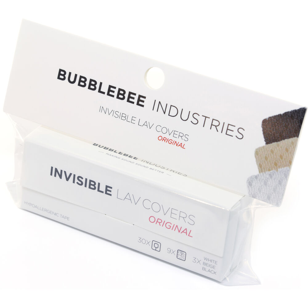 Bubblebee Industries Invisible Lavalier Microphone Covers (3 Black/3 Beige/3 White Mesh)