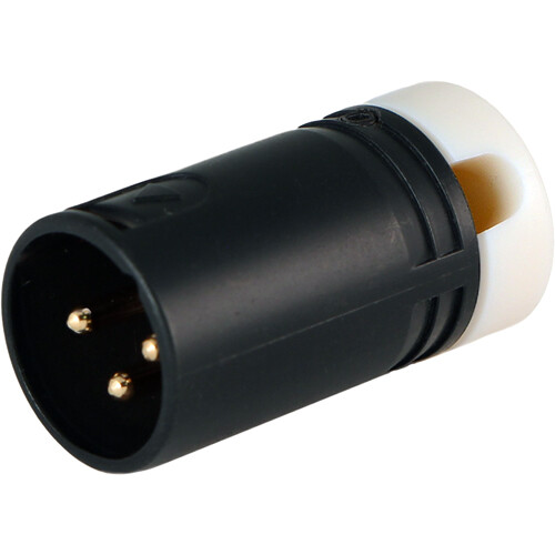 Cable Techniques Low-Profile Right-Angle XLR 3-Pin Male Connector (Large Outlet, A-Shell, White Cap)