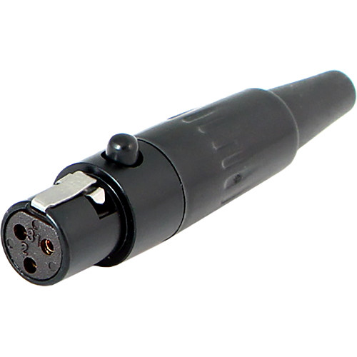 Cable Techniques TA3F 3-Pin Female Mini-XLR Connector (Black, Standard Outlet)
