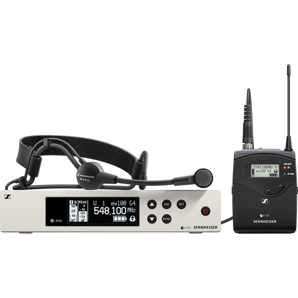 Sennheiser EW 100 G4-ME3 Wireless Cardioid Headset Microphone System (A1: 470 to 516 MHz)