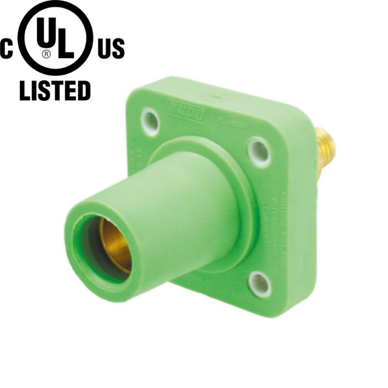 KUPO K-LOK 400A Single-pole Stud Female Receptacle- Green