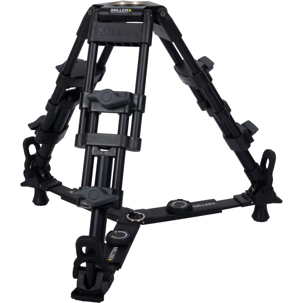 Miller 2-Stage Alloy Tripod with Baby Legs and Ground Spreader
