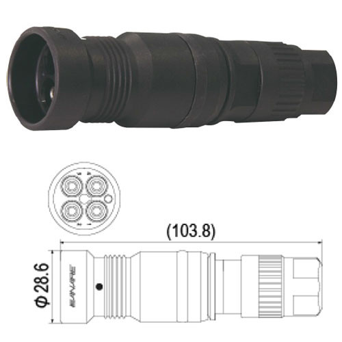 Canare 4K-DIN Female Crimp Plug for V4-2.5CHW Coax Cable