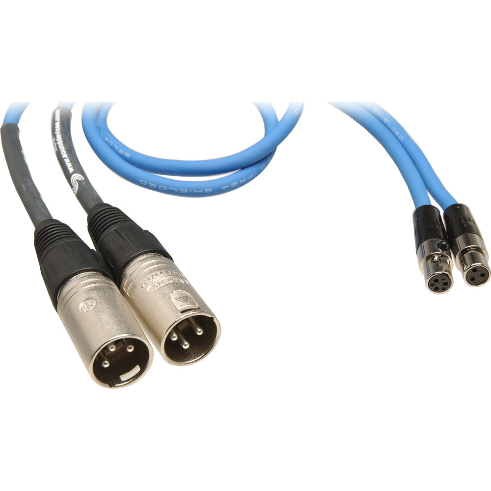 Sound Devices XL2 TA3-F to XLR Cable (Pair) is a 25" Adapter Cable for Connecting Balanced TA3 to XLR Inputs and is used with Sound Devices 442 Mixer