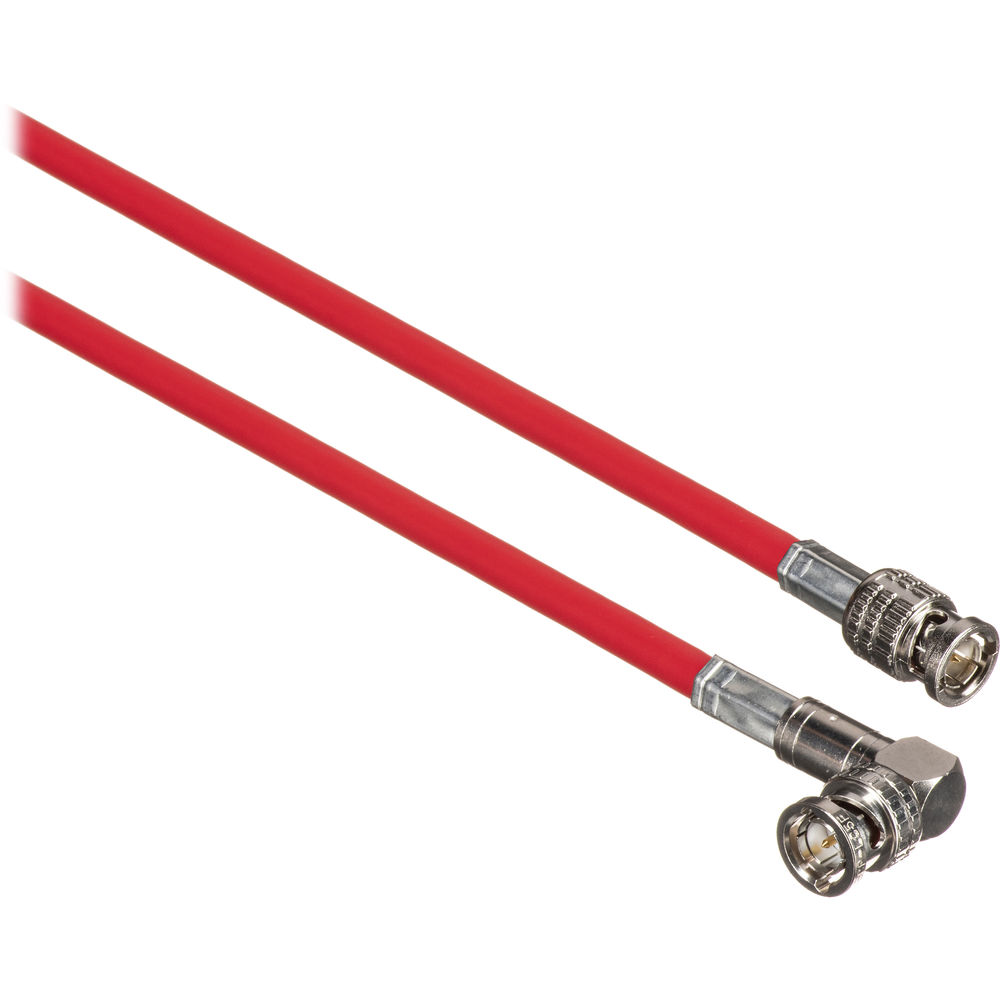 Canare Male to Right Angle Male HD-SDI Video Cable (Red, 25')