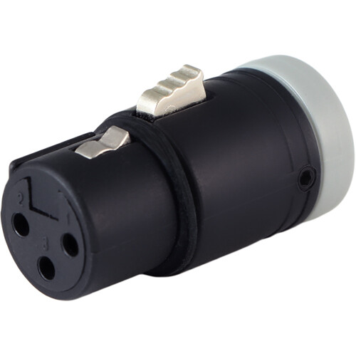 Cable Techniques Low-Profile Right-Angle XLR 3-Pin Female Connector (Standard Outlet, B-Shell, Gray Cap)