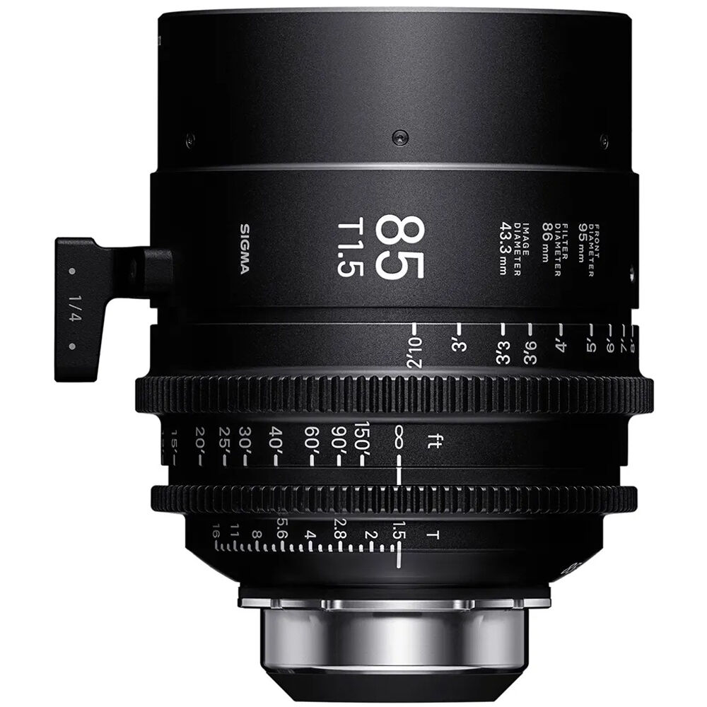 Sigma 85mm T1.5 FF Fully Luminous High-Speed Cine Prime with /i Technology (PL Mount, Feet)